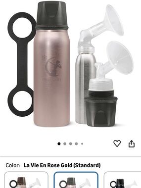 Ceres Chill La Vie En Rose Gold Stainless Breast Pump Cooler Set